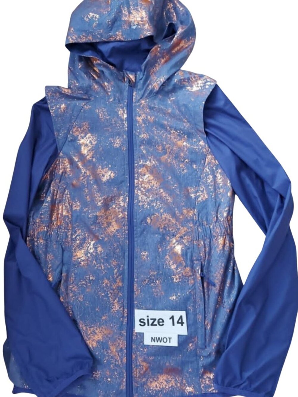 Ivivva Girl by Lululemon 🍋Take The Track Windbreaker Jacket purple gold size 14